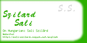 szilard sali business card